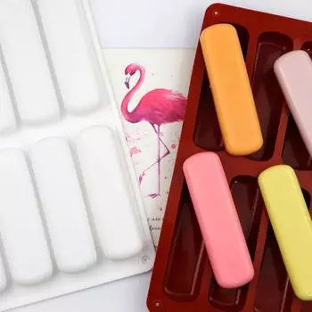 8-секционная длинная силиконовая форма для выпечки кексов своими руками, форма для выпечки слоеного теста, форма для приготовления энергетических батончиков с антипригарным покрытием, шоколадного масла