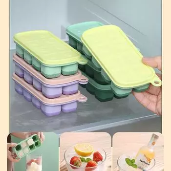 8 Compartment Ice Cube Molds Food Grade Silicone Home Ice Compartment Molds Dispensing Ice Boxes Summer Ice Cube Tray розовый