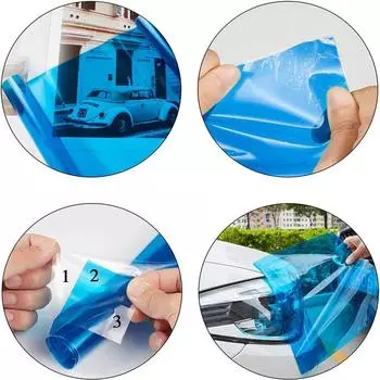 8-цветная тонировочная виниловая пленка для автомобильных фар, задних фонарей, противотуманных фар, задних фонарей, матовая дымчатая пленка, боковая наклейка для автомобиля 30x60 см
