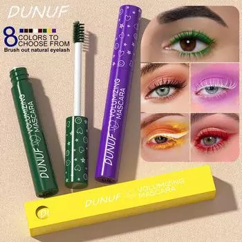 8-цветная тушь для ресниц Ultra Length Volume Colorful Mascara Стойкая водостойкая тушь для ресниц, не размазывается, идеально подходит для вечеринки, Хэллоуина, сценического макияжа 01