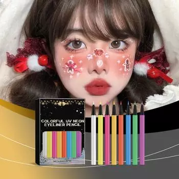 8-цветный неоновый вечерний, шелковистый и гладкий, цветопроявляющий, увлажняющий, долговечный и гладкий 4,8 мл One Size