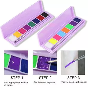 8 цветов красочная краска для тела и лица макияж вспышка татуировки фестиваль живопись играть клоун Хэллоуин макияж краска для лица детские игрушки инструменты