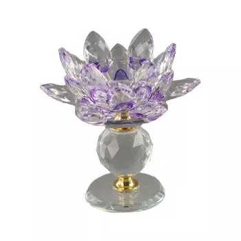 8 цветов лотоса цветок подсвечник прозрачные лотосы фигурки подставка для свечей вечеринка