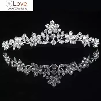 8 дизайнов хрустальная свадебная тиара корона для женщин выпускной головной убор диадема украшения для волос свадебные украшения для волос невесты аксессуары Width: 14cm