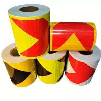 8 дюймов*16 футов светоотражающие предупреждающие наклейки со стрелками водонепроницаемые самоклеящиеся ленты высокая видимость предостережение защитные отражатели для грузовиков