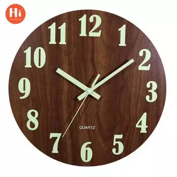 8 дюймов 20 см Креативные светящиеся настенные часы простые настенные часы для гостиной светящиеся деревянные часы цифровые настенные часы настенные часы hengdas 12 inch