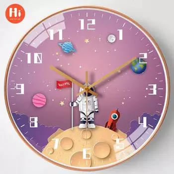 [8 дюймов 20 см] Сверхтихие настенные часы для гостиной, креативные мультяшные часы, простые бытовые настенные часы для спальни