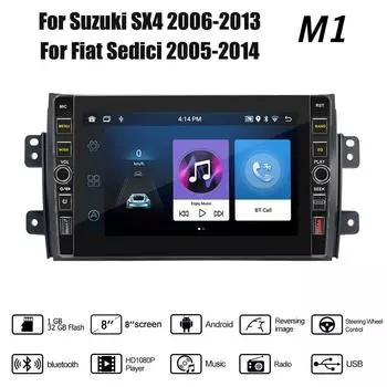 8 дюймов 2 Din Android автомобильный радиоприемник мультимедийный видеоплеер для Suzuki SX4 2006-2013 для Fiat Sedici 2005-2014 с кнопкой Wi-Fi 1 + 32 ГБ 1+32GB