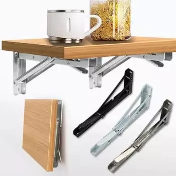 8 дюймов 2 шт. прочные складные кронштейны для полок треугольный прямой кронштейн Билли настенный стол скамья с винтами 8 inch