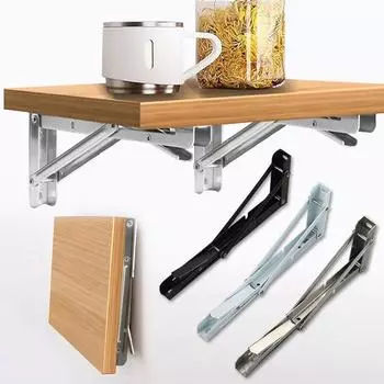 8 дюймов 2 шт. прочные складные кронштейны для полок треугольный прямой кронштейн Билли настенный стол скамья с винтами 8 inches