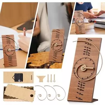 8 дюймов деревянные настенные часы, циферблат из орехового дерева с черной металлической стрелкой, использование в качестве настенного декора, декоративные настольные часы One Size