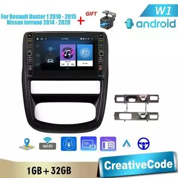 8 дюймов для Renault Duster 1 2010-2015 для Nissan terrano 2014-2020 с кнопкой автомобиля Android Android GPS 1 + 32 ГБ 1+32GB