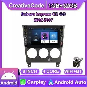 8 дюймов для Subaru Impreza GD GG 2002-2007 с кнопочной ручкой Android автомобильный радиоприемник мультимедийный плеер навигация стерео GPS 2 Din 1 + 32 ГБ 1+32GB