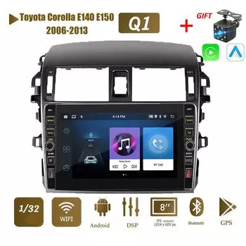 8 дюймов для Toyota Corolla E140 E150 2006-2013 с кнопочной ручкой Android автомобильный радиоприемник мультимедийный плеер навигация стерео GPS 2 Din 1 + 32 ГБ 1+32GB