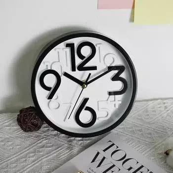 8 дюймов Простые модные настенные часы бесшумные не тикающие кварцевые круглые часы на батарейках для спальни, офиса, украшения дома 8 inch