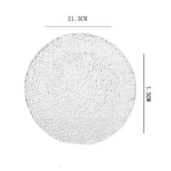 8 дюймов, стеклянная тарелка с тиснением в виде капель дождя, красивые свадебные тарелки, чафинг-тарелка для ужина, для шведского стола, торта, десерта, еды 8 inches