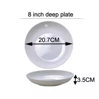 8 дюймов, тарелка для закусок из костяного фарфора, забавный 3D-дизайн с изображением воды, плоская тарелка для обеда / суповая тарелка / глубокая тарелка, блюда для свадебного торта