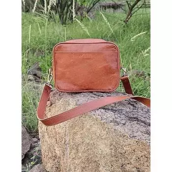 8-дюймовая сумка через плечо из натуральной кожи ручной работы для мужчин и женщин, кошелек унисекс для подростков, кошелек, сумка-мессенджер, сумки-слинг 8 x 6 x 3 in коричневый