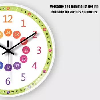 8-дюймовые бесшумные настенные часы для студентов, часы для обучения в классах, не тикающие часы для обучения, настенный декор, образовательные инструменты 8 Inch
