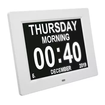 8-дюймовые цифровые часы с календарем, 3 напоминания о приеме лекарств, 5 вариантов будильника, цифровой календарь-будильник US Plug