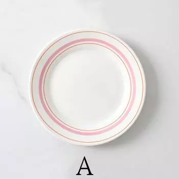 8-дюймовые керамические плоские тарелки, бытовые тарелки для завтрака, десерта, салата, стейка, обеденная тарелка, сервировочные блюда для кофейни