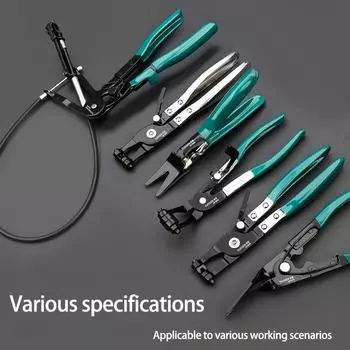 8-дюймовые плоскогубцы для хомутов, металлический гибкий инструмент для зажима автомобильных водопроводных труб, вращающаяся фиксирующая губка, конструкция пружинной передачи для автомобильной промышленности, промышленности и ремонта 6pcs