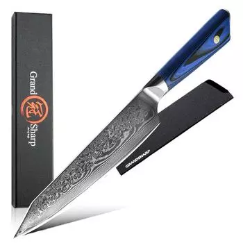 8-дюймовые японские кухонные ножи шеф-повара, дамасский нож из нержавеющей стали Gyuto, суши, нарезка мяса, филе, инструменты для мясника
