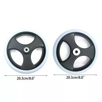 8-дюймовые ролики для инвалидной коляски, маленькие ролики для тележек, аксессуары для инвалидных колясок, передние колесные ролики для замены инвалидной коляски 1