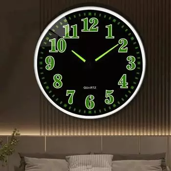 8-дюймовые скандинавские простые бесшумные светящиеся настенные часы бесшумные не тикающие подходят для украшения стены кухни спальни часы 8 inch