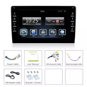 8-дюймовый 2-Din автомобильный радиоприемник, стереосенсорный экран, универсальный автомобильный мультимедиа с Bluetooth, FM-радиоприемник, поддержка USB-камеры заднего вида 8001 car radio