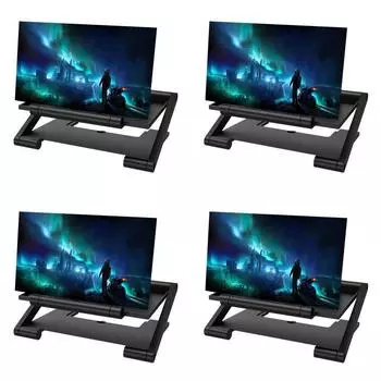 8-дюймовый 3D-усилитель экрана телефона, кронштейн, увеличенная лупа для видео (черный)