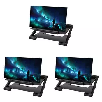 8-дюймовый 3D-усилитель экрана телефона, кронштейн, увеличенная лупа для видео (черный)