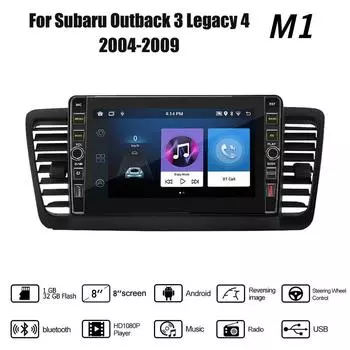 8-дюймовый Android для Subaru Outback 3 Legacy 4 2004-2009 с кнопочной ручкой, автомобильное радио, видео, мультимедиа, GPS-плеер, 1 + 32 ГБ 1+32GB