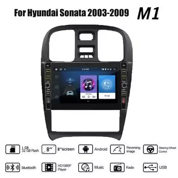 8-дюймовый Android WIFI для Hyundai Sonata 2003-2009 с кнопочной ручкой, автомобильный радиоприемник, мультимедийный видеоплеер, 2 din, GPS Autoraido, 1 + 32 ГБ 1+32GB