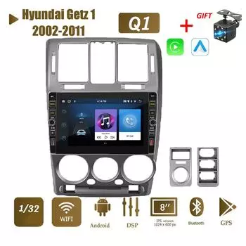 8-дюймовый автомобильный радиоприемник с Wi-Fi, стерео мультимедиа для Hyundai Getz 1 2002-2011 с кнопочной ручкой Android 2Din GPS Navi Auto 1 + 32 ГБ 1+32GB