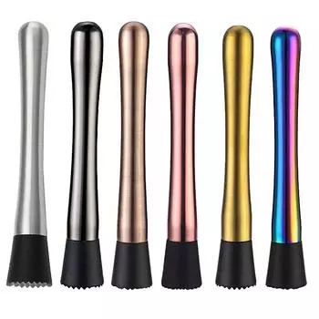 8-дюймовый длинный миксер из нержавеющей стали для коктейлей, барная посуда, коктейль, сделай сам, фруктовый мадлер, колотый лед, барная посуда, барный инструмент