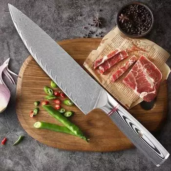 8-дюймовый нож, 67 слоев, дамасская сталь, нож шеф-повара, кухонные ножи, японский нож