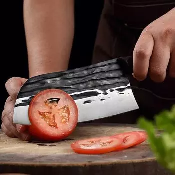8-дюймовый нож для разделки мяса, кованый ручной работы, сербские поварские ножи, кухонные принадлежности, нож для разделки рыбы из высокоуглеродистой стали