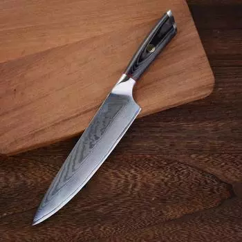 8-дюймовый нож шеф-повара из дамасской стали, 67 слоев, VG10, кухонный нож из дамасской стали, нож шеф-повара, кухонный нож для мяса