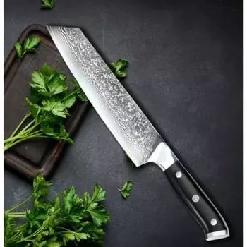 8-дюймовый нож шеф-повара, нож для нарезки зерна из дамасской стали, 67 слоев, сердечник из дамасской стали VG10, острые ножи для мяса и овощей, высококачественные кухонные ножи