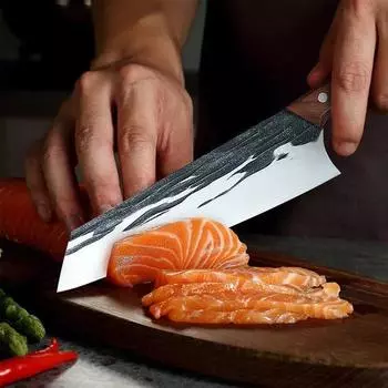8-дюймовый японский нож шеф-повара Кухонный нож Нож для нарезки из нержавеющей стали ручной ковки kitchen knife
