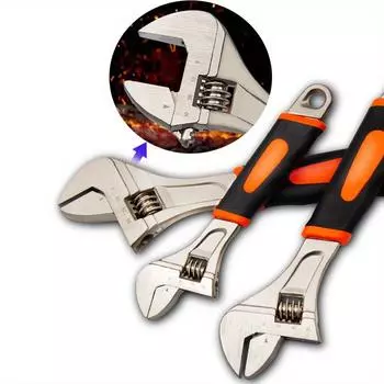 8-дюймовый разводной гаечный ключ, многофункциональный, с большим отверстием, разводной гаечный ключ, ручной инструмент 8 inche