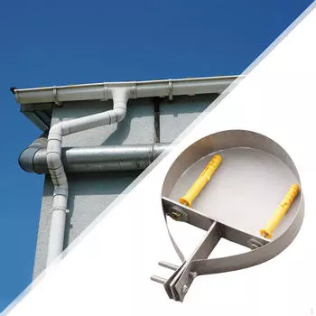 8-дюймовый регулируемый держатель трубы для дымохода, настенный зажим для печи чёрный