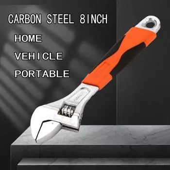 8-дюймовый регулируемый регулируемый ключ с покрытием из углеродистой стали. Ручной инструмент. Инструменты для обслуживания автомобилей. красный