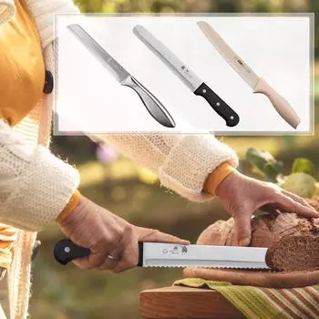 8-дюймовый зубчатый нож для хлеба из нержавеющей стали, идеально подходит для домашнего хлеба, бубликов и выпечки, можно мыть в посудомоечной машине One Size