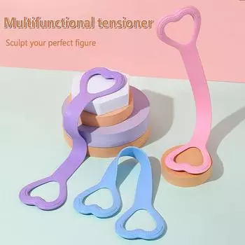 8-фигурная силиконовая лента для упражнений на руку, спину и плечи, эластичная веревка для йоги, растяжка, фитнес-браслет фиолетовый