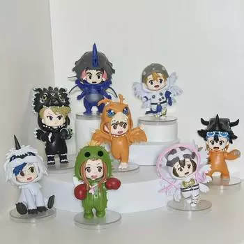 8 фигурок Дигимонов: Ангел, Агумон, Меха-Дракон, Механический Тираннозавр, Ви-Бой, Кукольная одежда и украшения для моделей