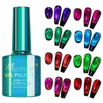 8 г дизайн маникюра, быстрая блестящая сушка, блестящий гель для ногтей, отличная насыщенность, гель для кошачьих глаз A