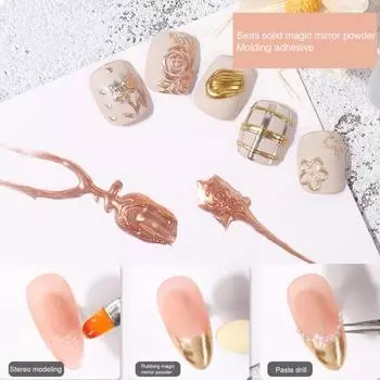 8 г гель для ногтей с сильным клеем, 3D-эффект, украшение ногтей, кристально чистый полутвердый гель-лак, принадлежности для наращивания ногтей для маникюрного салона