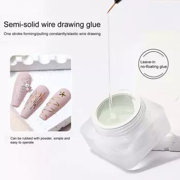 8 г гель для рисования ногтей эластичный липкий полутвердый гель для рисования, не требующий мытья, белый DIY долговечный УФ-светодиодный гель для рисования ногтей принадлежности для ногтей белый